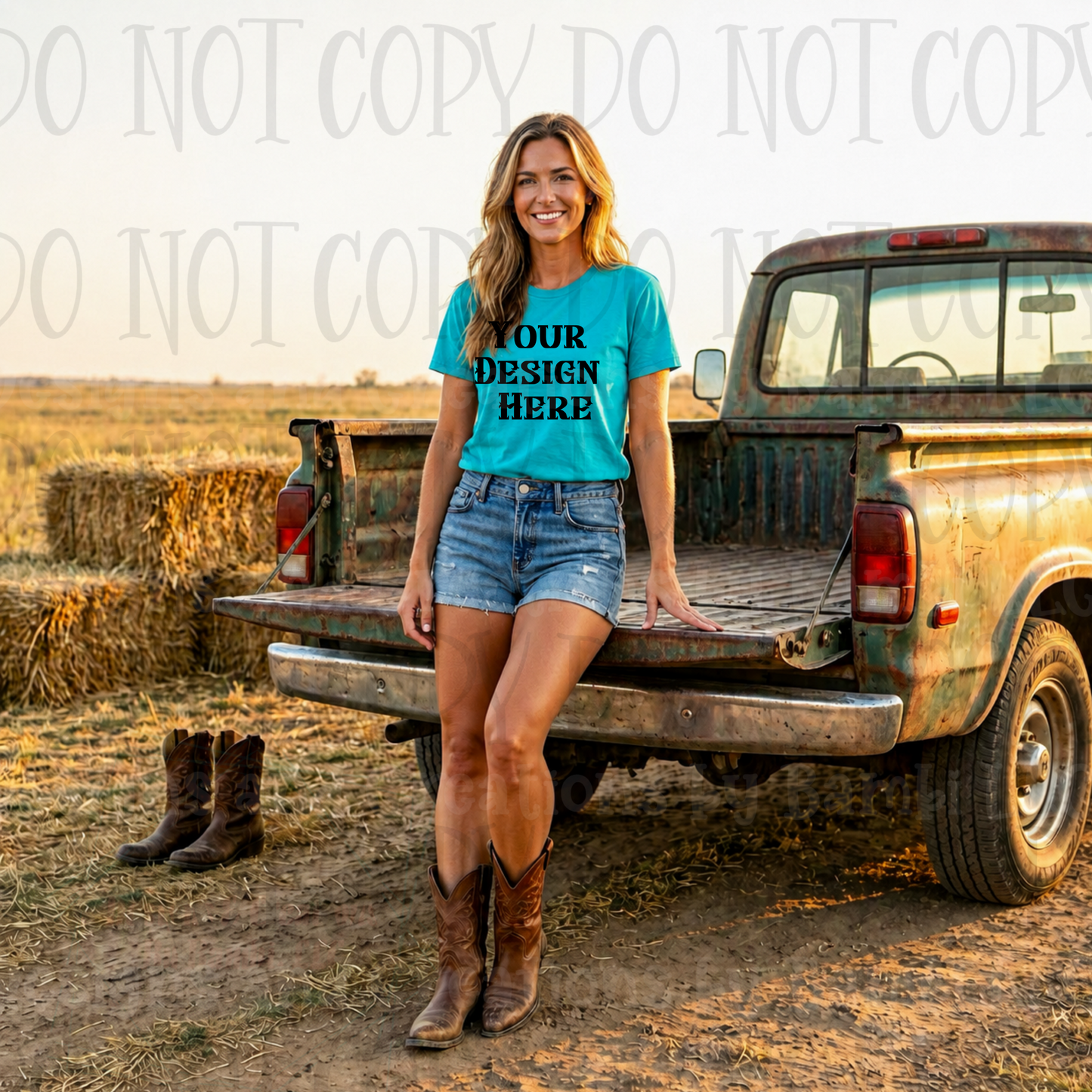 Western Mama with Truck Apparel Mock Ups (Bella Canvas and Gildan Brands)