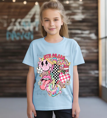 Pink Retro Grades Checkered Lightening Bolts Collection