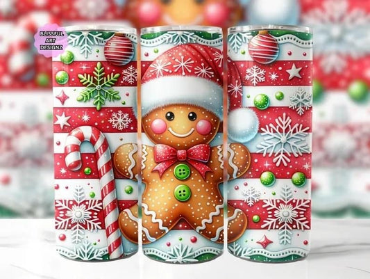 Gingerbread Christmas Sublimation Tumbler