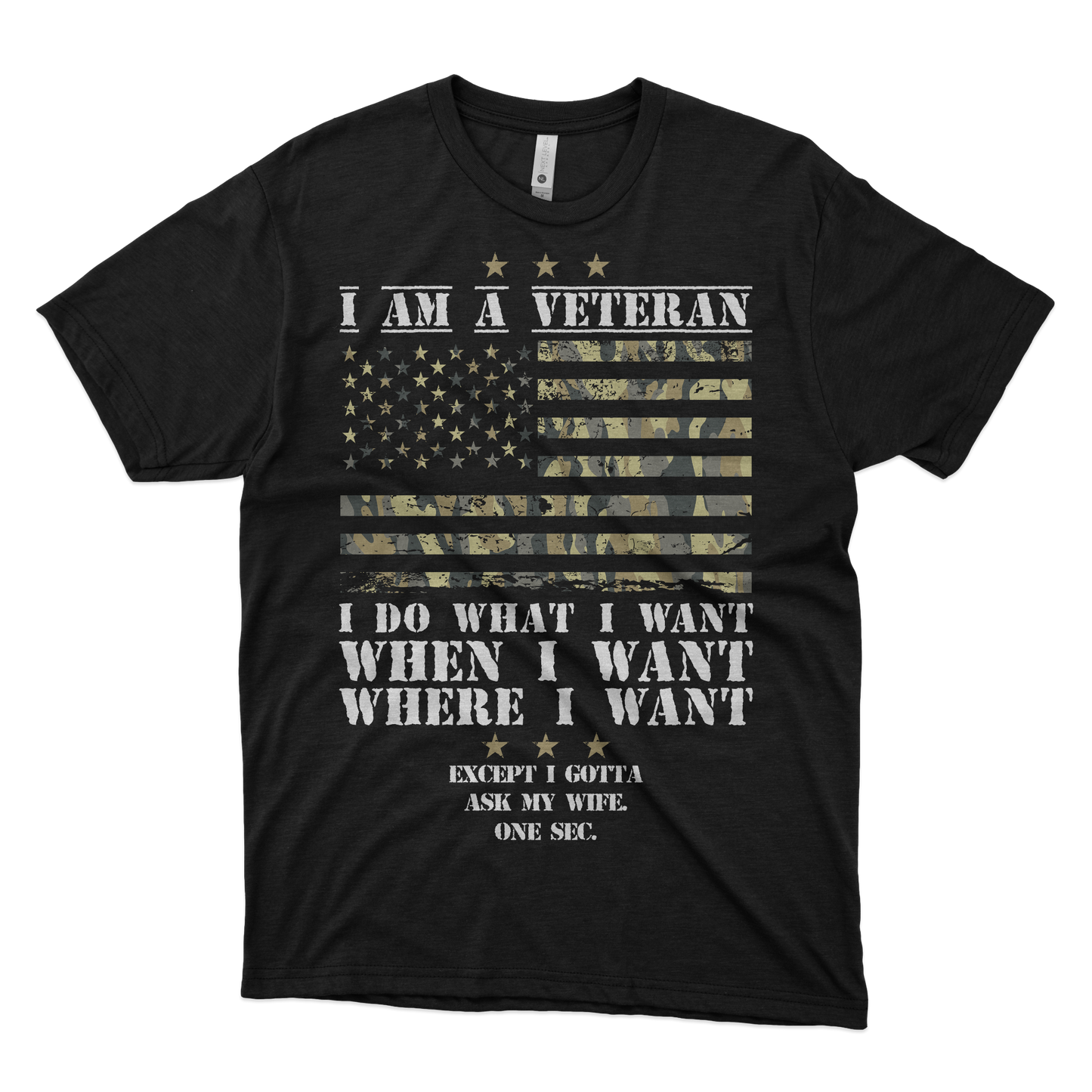 I Am A Veteran White Font