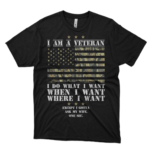 I Am A Veteran White Font