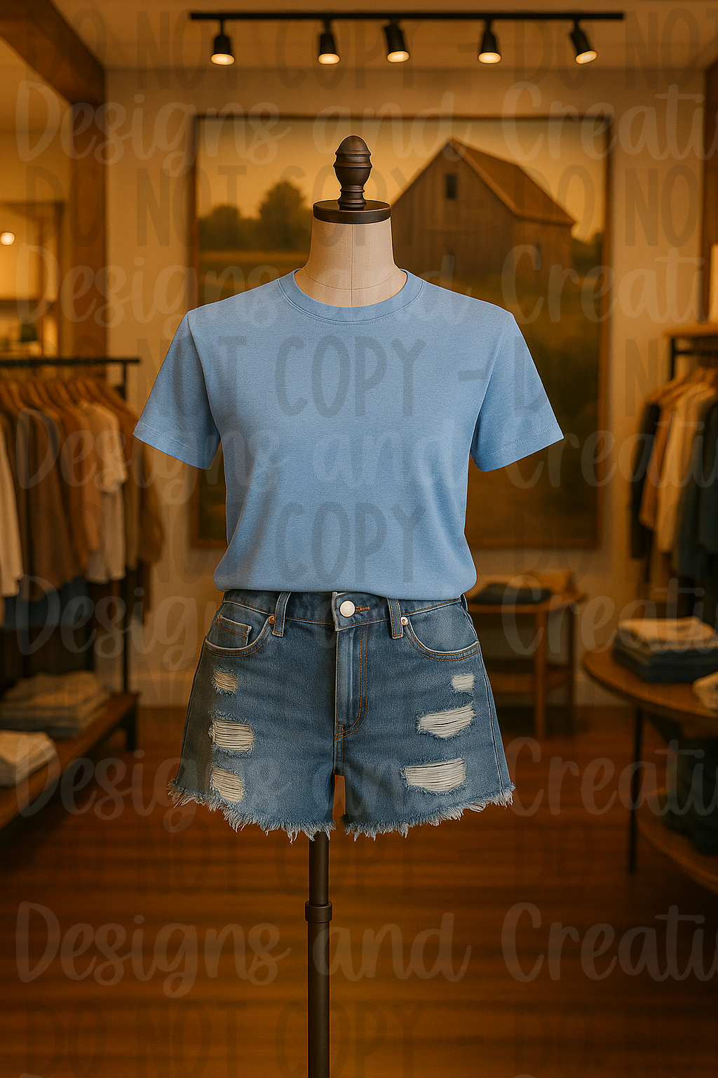 Rustic Themed Apparel Digital Mock Up Bundle