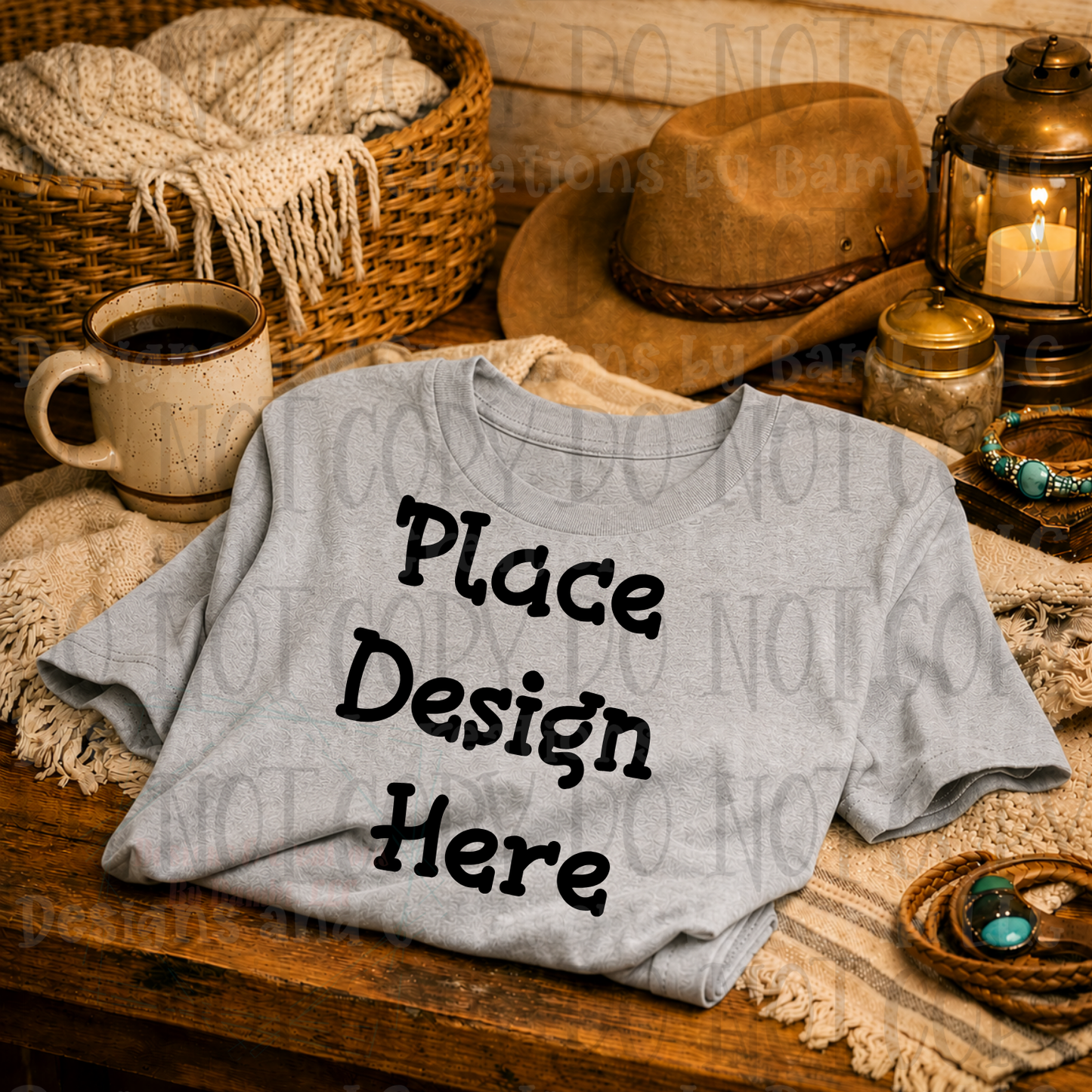 Variety of Western Style Themes and Scene Apparel Mock Ups (Various Brands)
