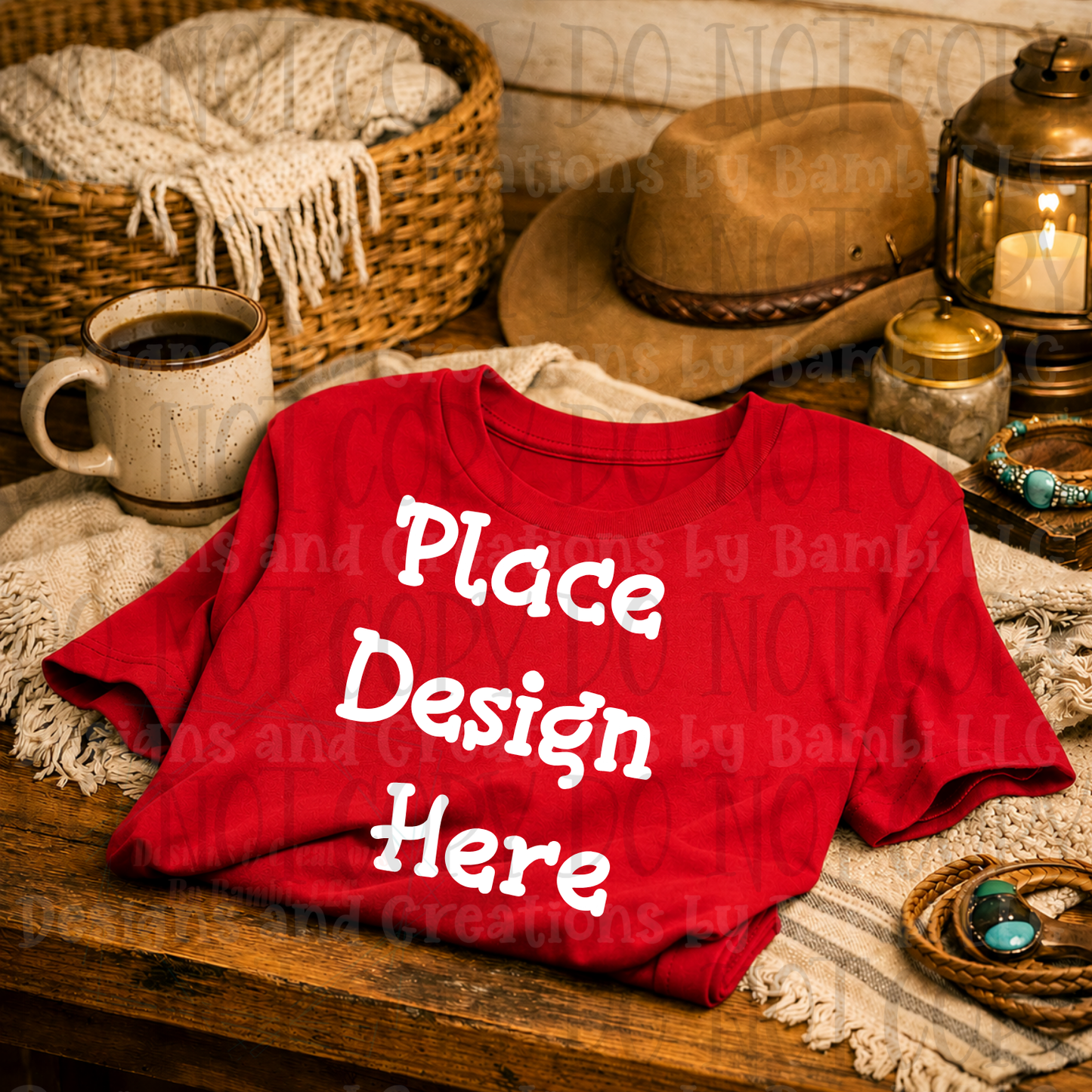 Variety of Western Style Themes and Scene Apparel Mock Ups (Various Brands)