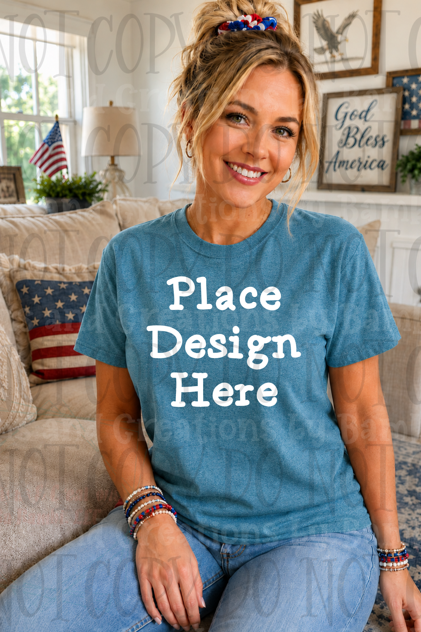 Variety of Patriotic Scenes and Theme Apparel Mock Ups (Various Brands)