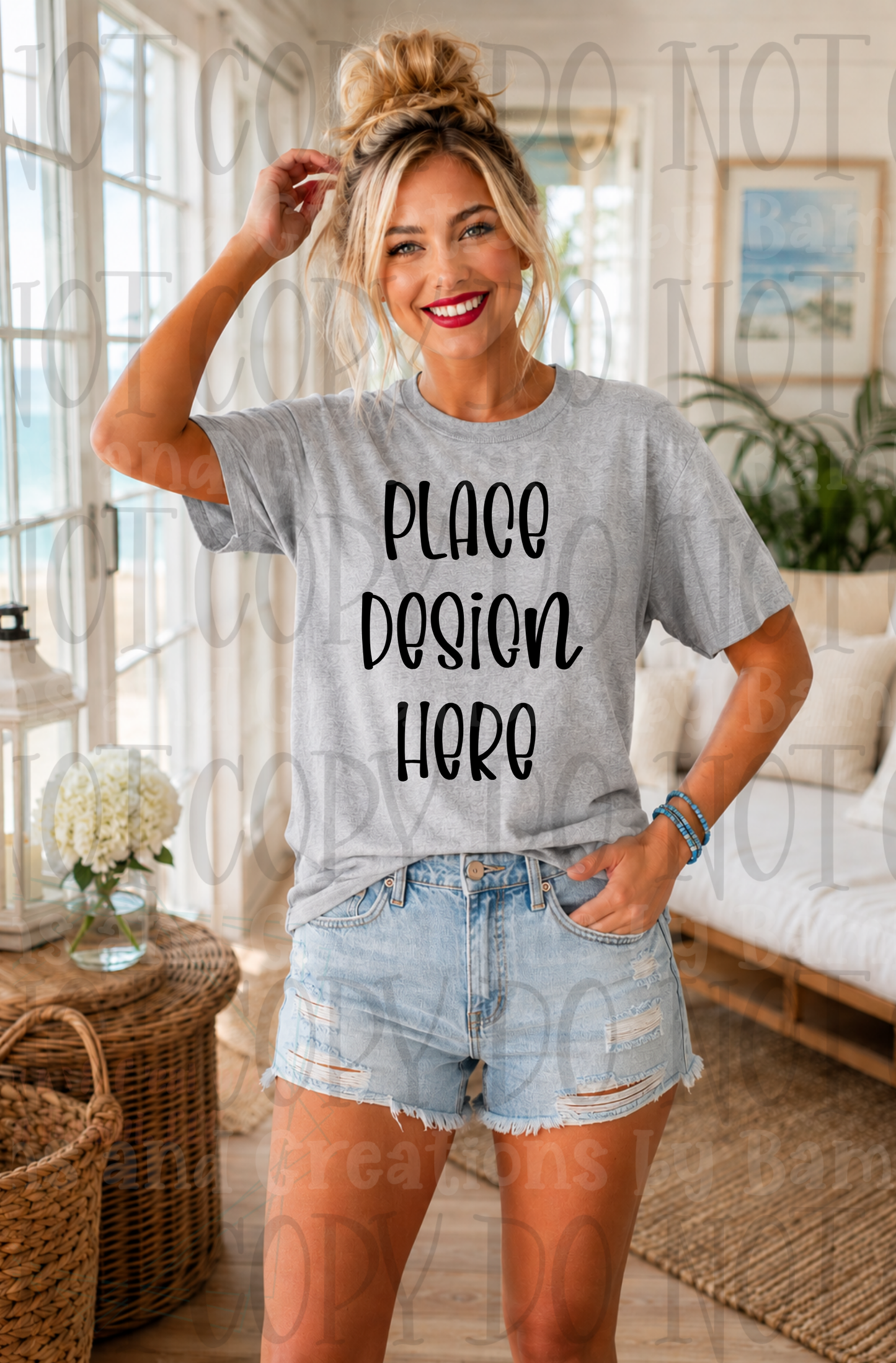 Variety of Boho Style Apparel Mock Ups (Bella Canvas and Gildan Brands)