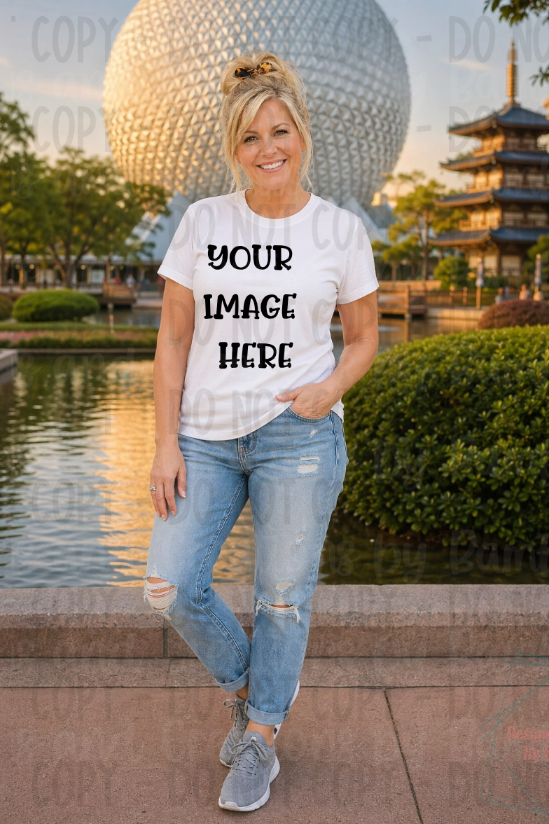 Variety of Theme Park Tshirt Gildan Apparel Mock Ups