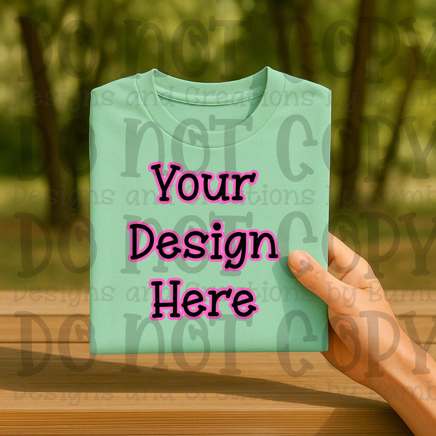 Lifestyle Holding Folded Tshirt Apparel Mock Ups