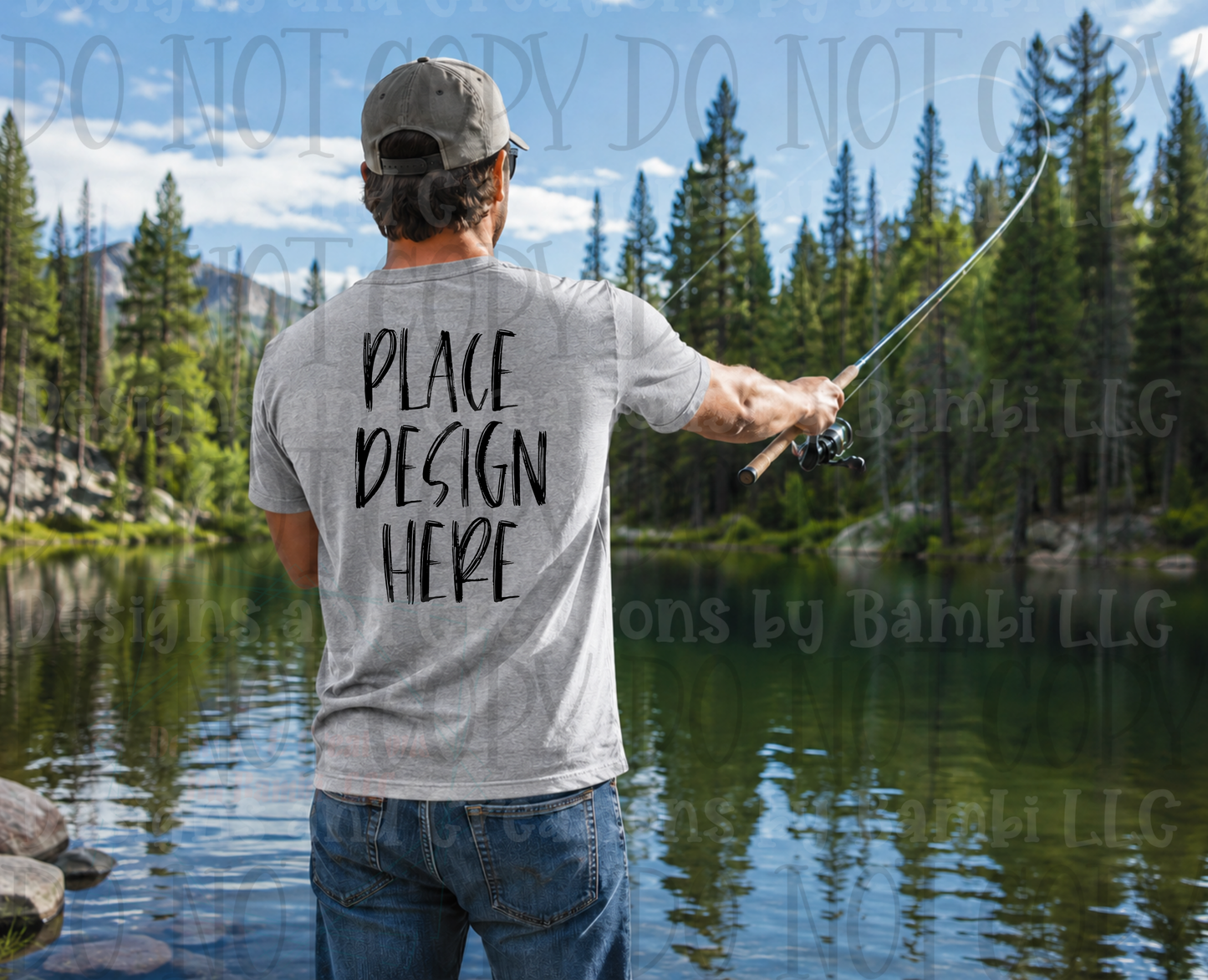 Variety of Father's Day Scene Apparel Mock Ups (Gildan Brand Only)