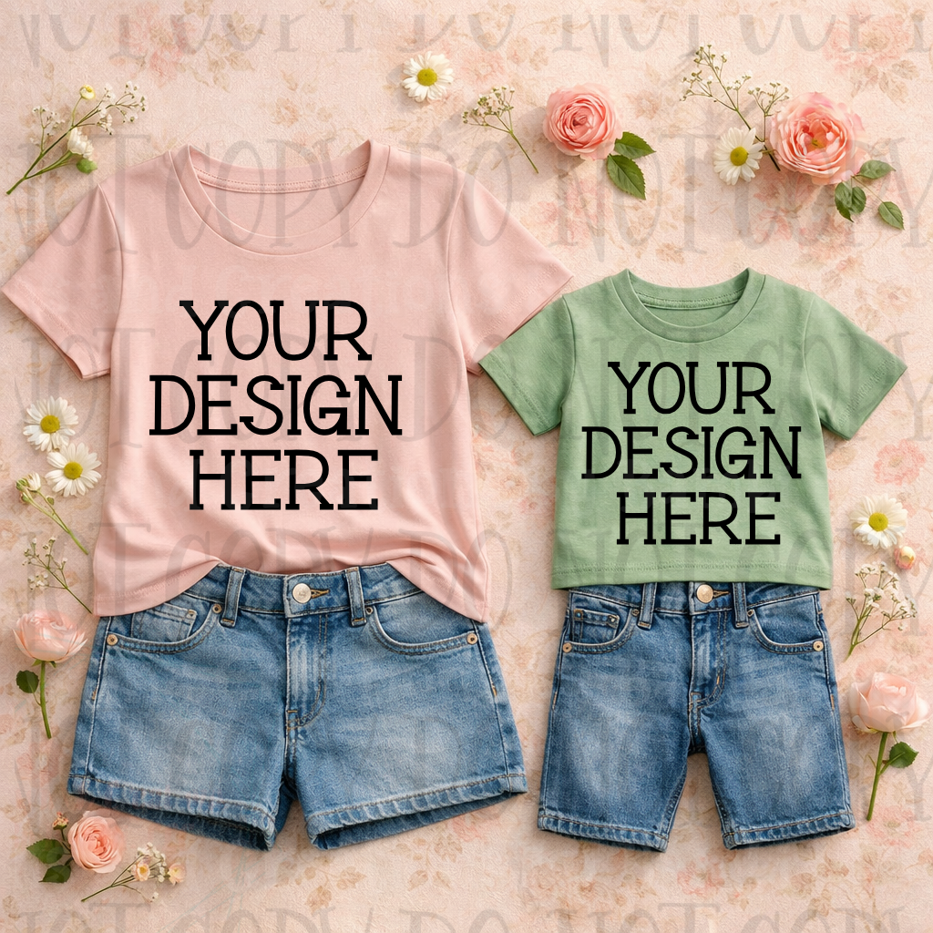 Mommy and Me Boutique Themed Apparel Mock Ups