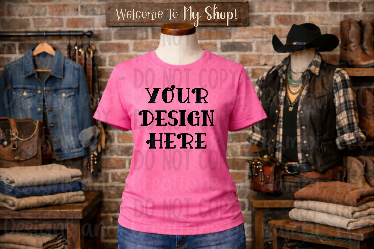 Western Themed Gildan Apparel Mock Ups