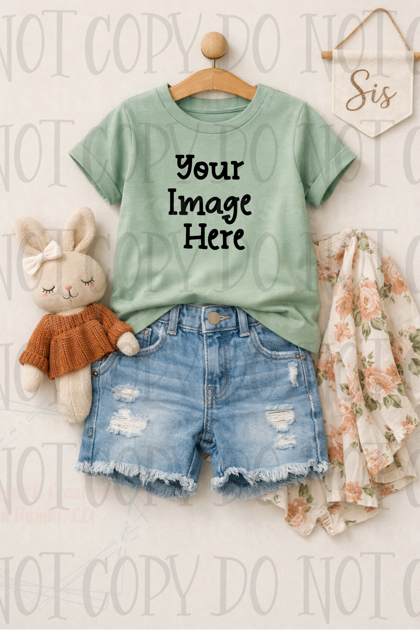 Little Girl Boutique Style Apparel Mock Ups (Gildan Brand)