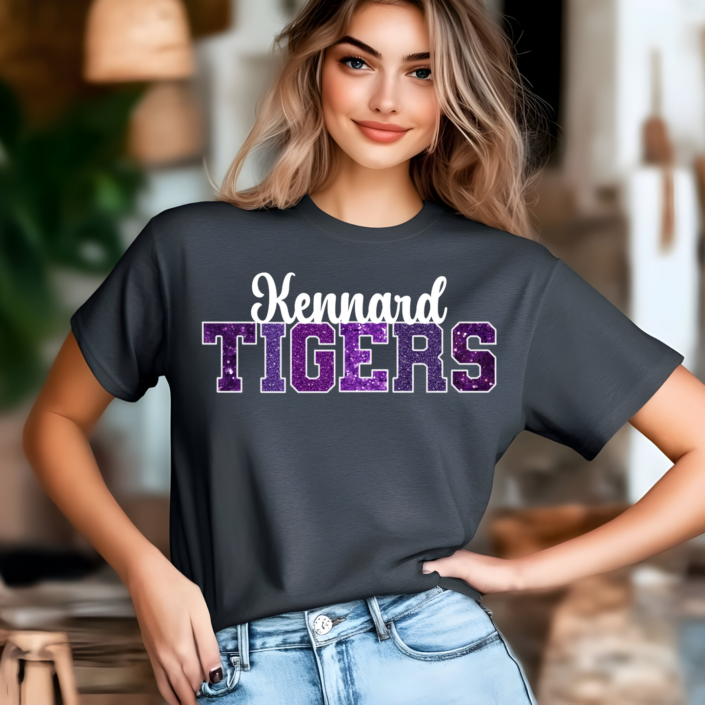 Kennard Tigers in Multi Purple Shades with White Outline