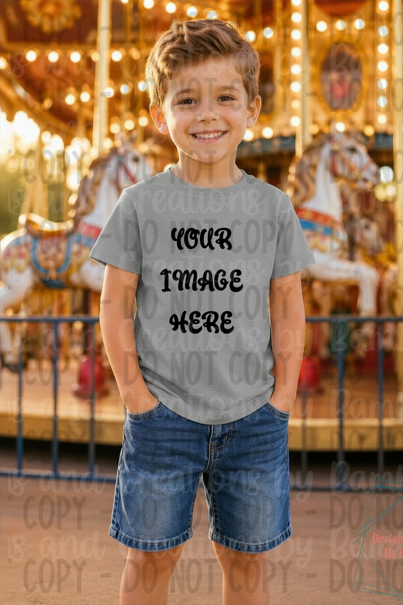 Child Theme Park Gildan Apparel Mock Ups