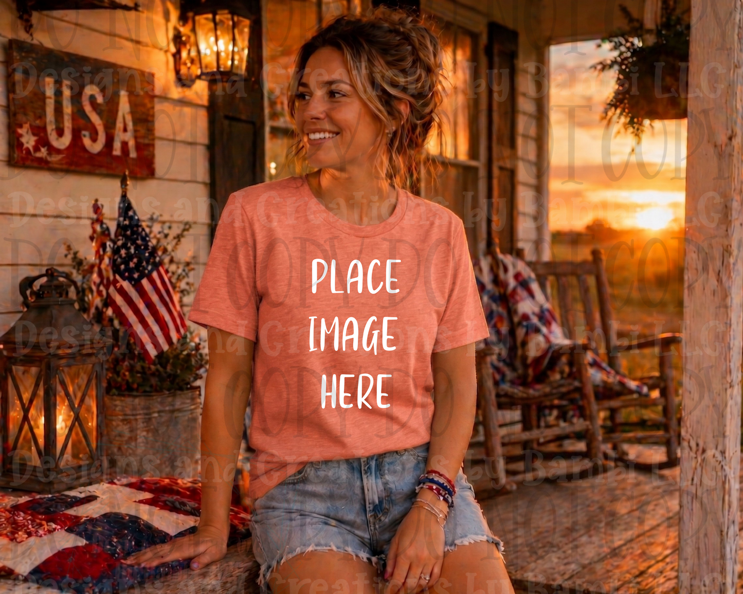 Western Mama Front Porch Sitting Apparel Mock Ups (Bella Canvas and Gildan Brand)