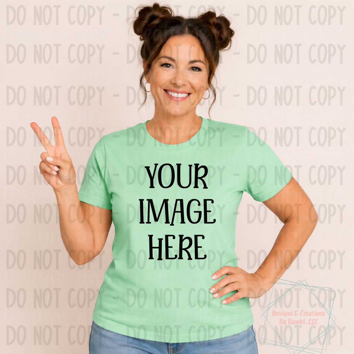 Generic Lifestyle with Peace Sign Gildan Apparel Mock Ups