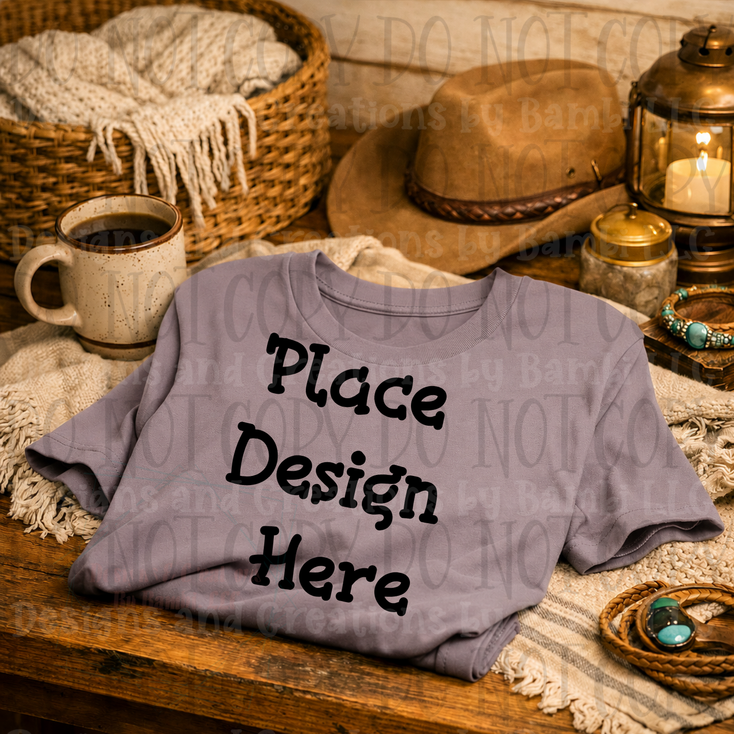 Variety of Western Style Themes and Scene Apparel Mock Ups (Various Brands)