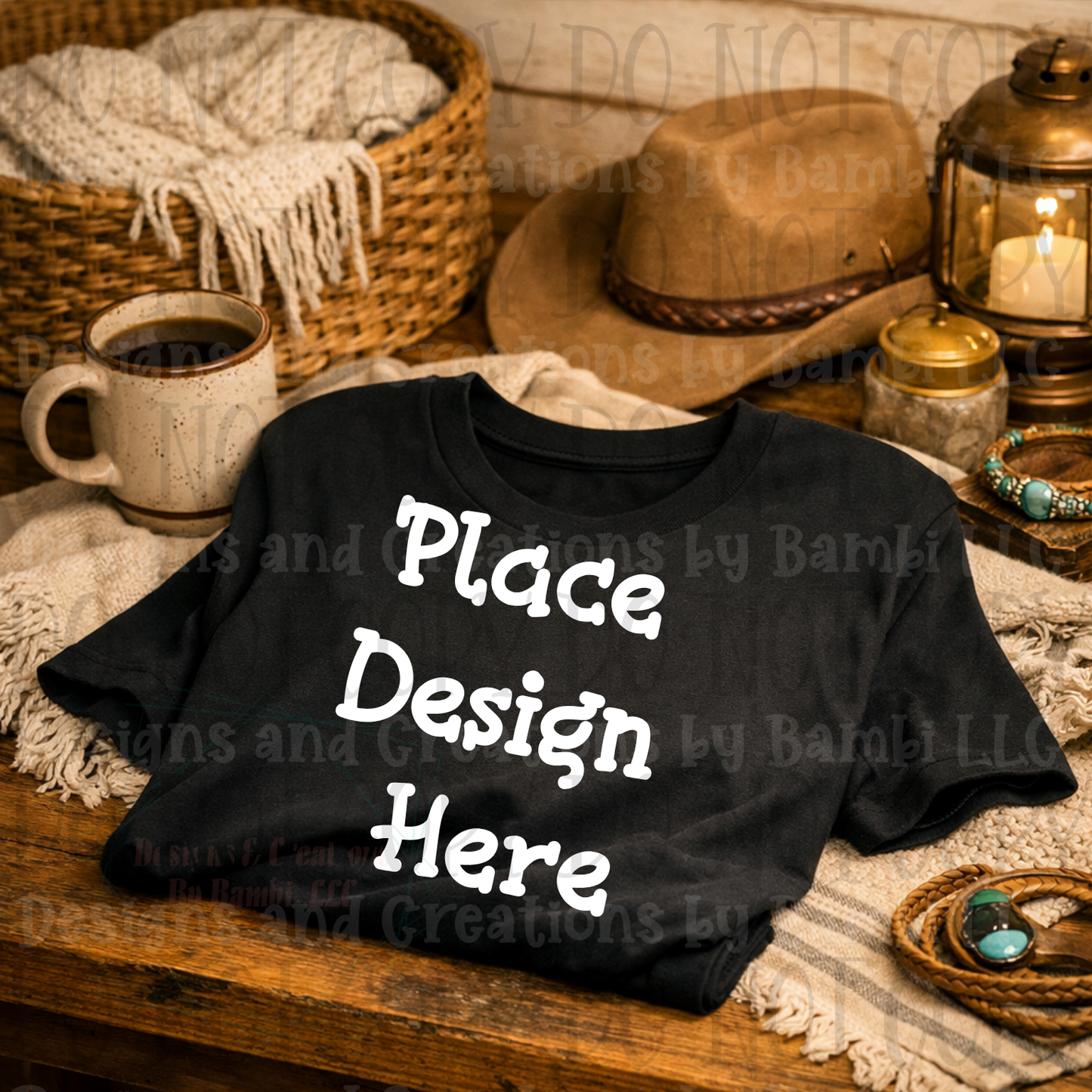 Variety of Western Style Themes and Scene Apparel Mock Ups (Various Brands)