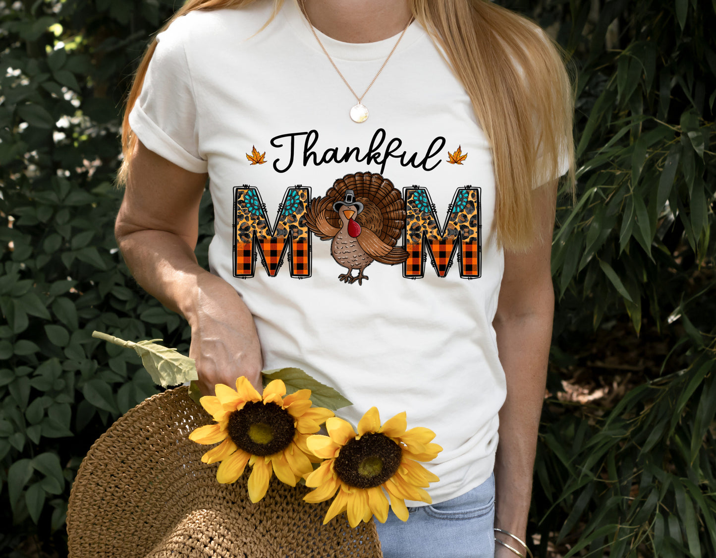 Thankful Mom with Turkey