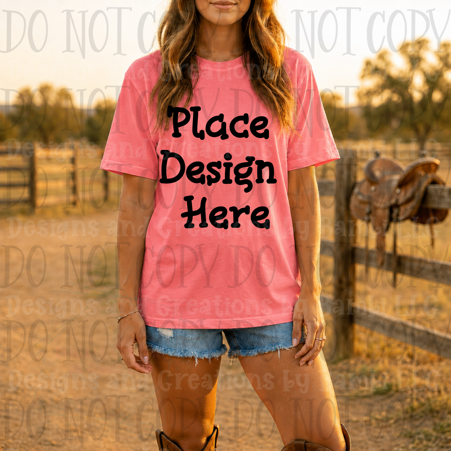 Variety of Western Style Themes and Scene Apparel Mock Ups (Various Brands)