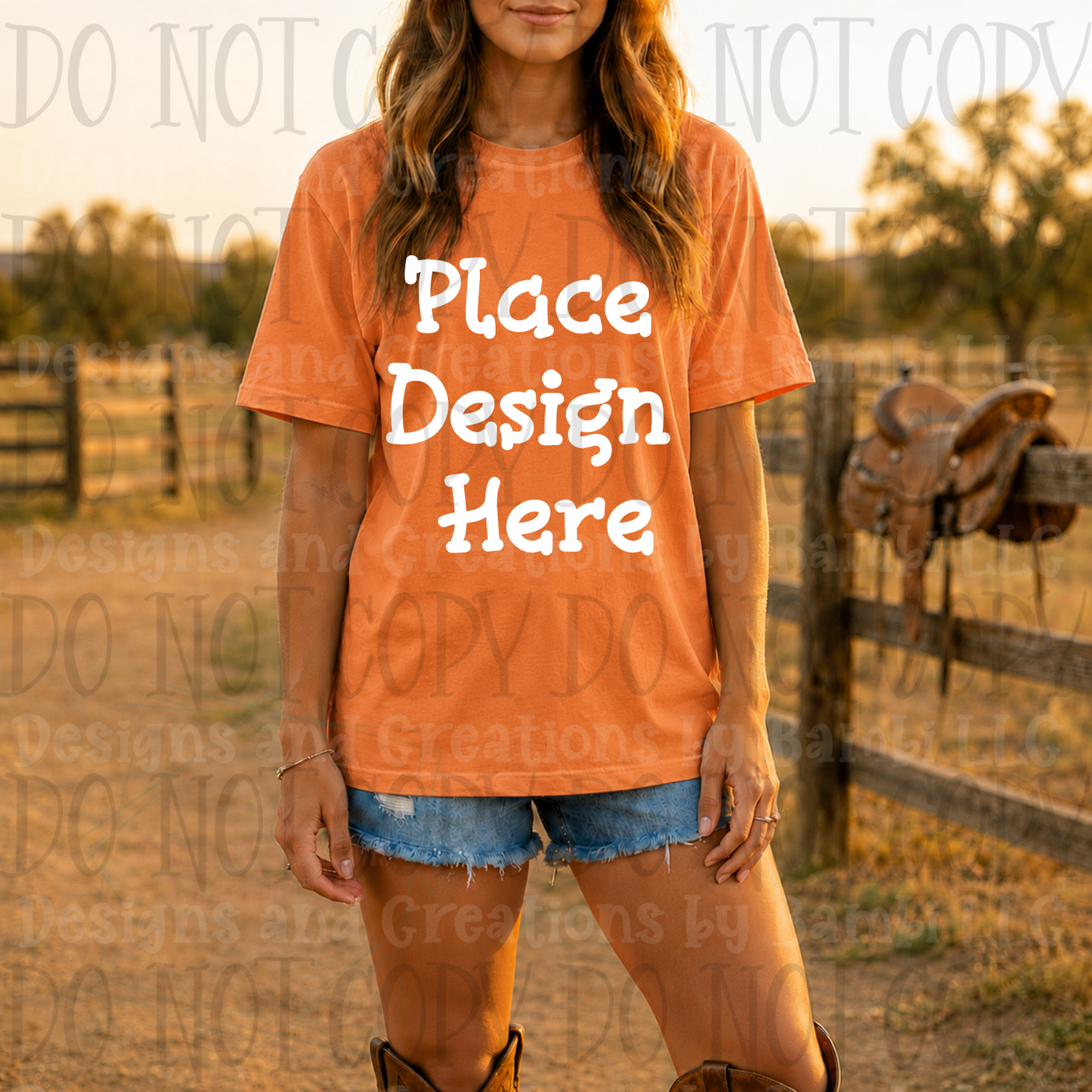 Variety of Western Style Themes and Scene Apparel Mock Ups (Various Brands)
