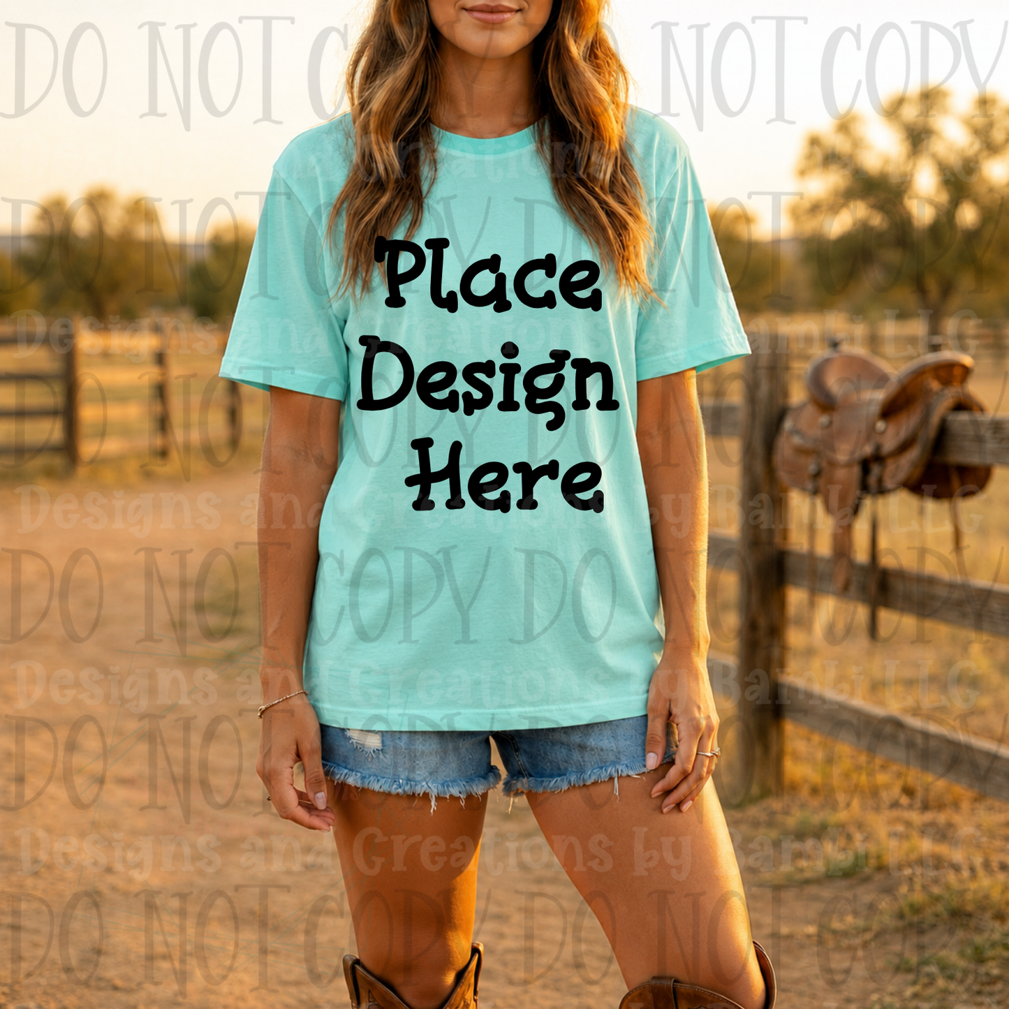 Variety of Western Style Themes and Scene Apparel Mock Ups (Various Brands)