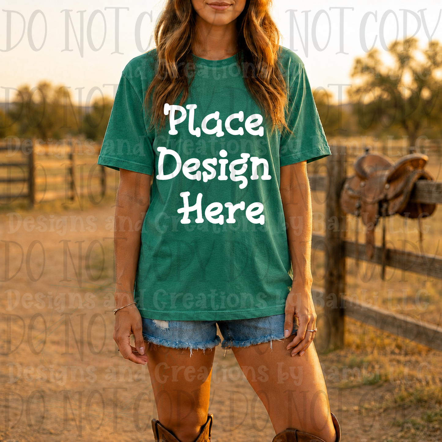Variety of Western Style Themes and Scene Apparel Mock Ups (Various Brands)