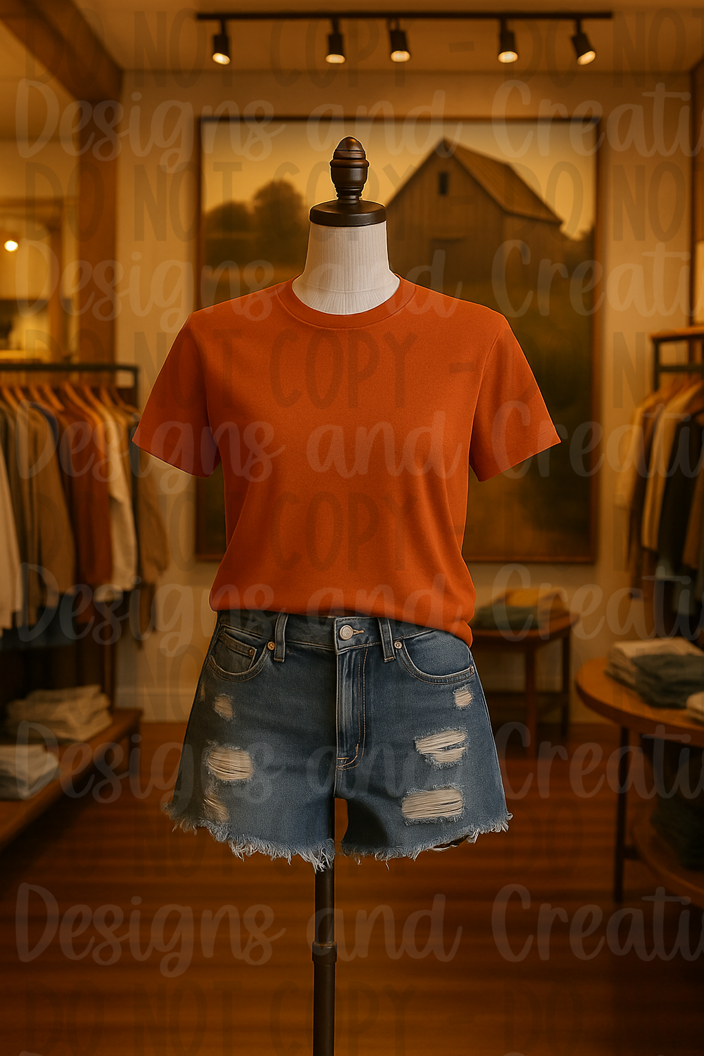 Rustic Themed Apparel Digital Mock Up Bundle