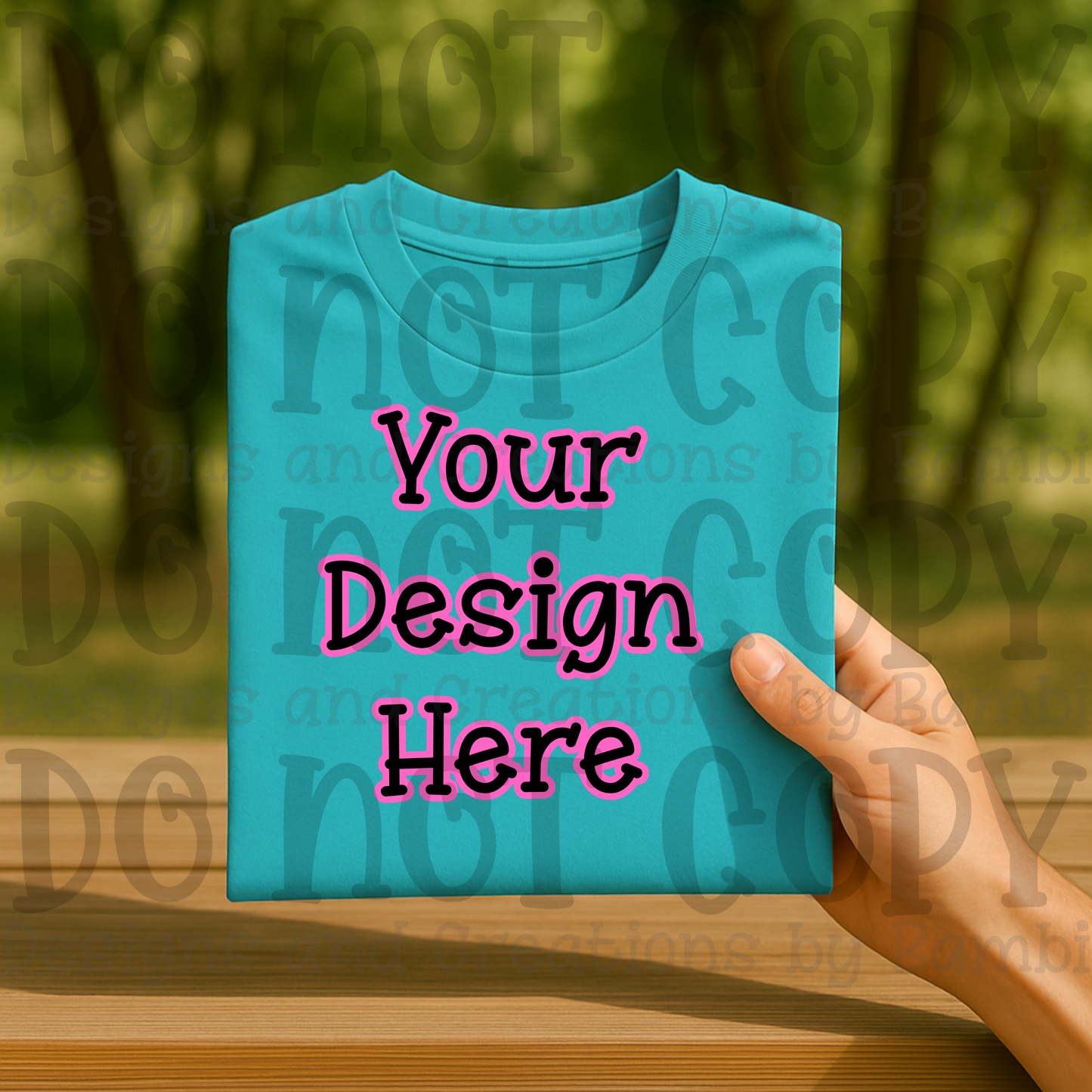 Lifestyle Holding Folded Tshirt Apparel Mock Ups