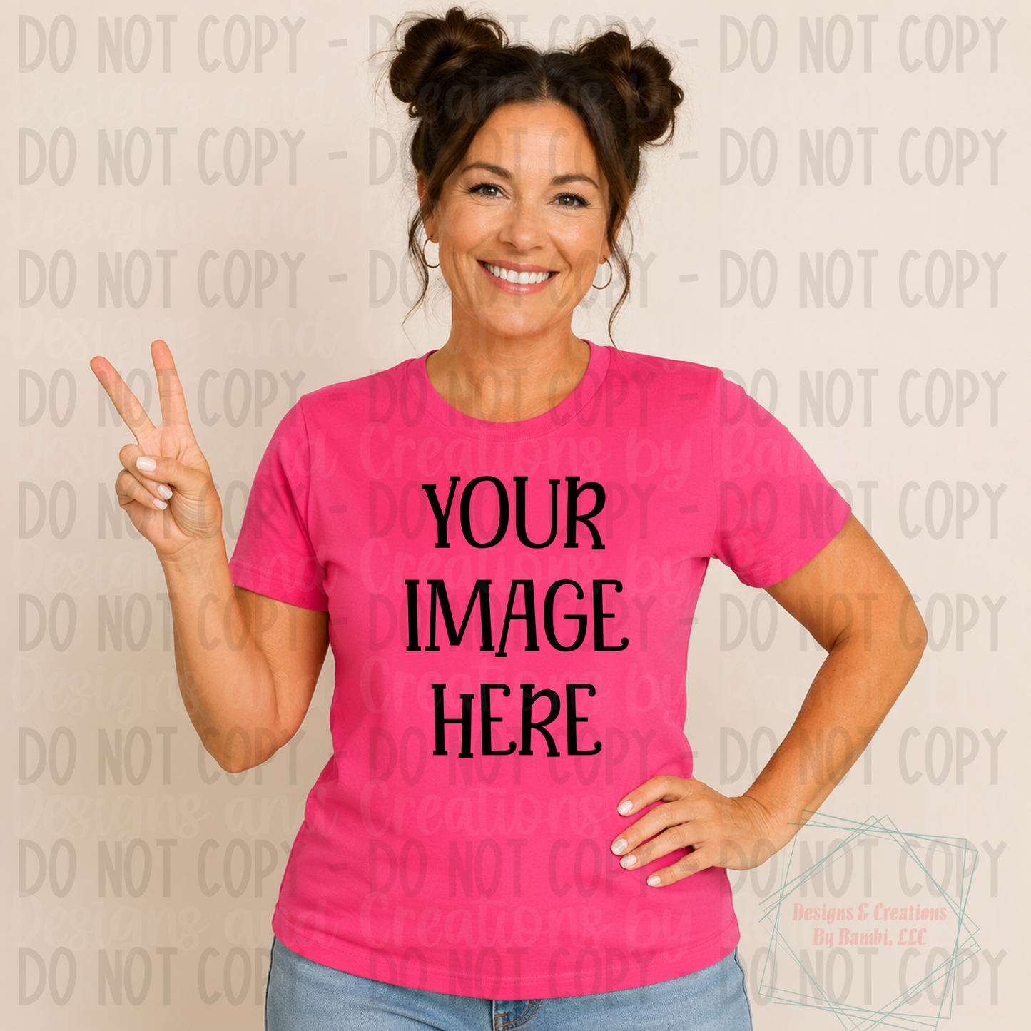 Generic Lifestyle with Peace Sign Gildan Apparel Mock Ups