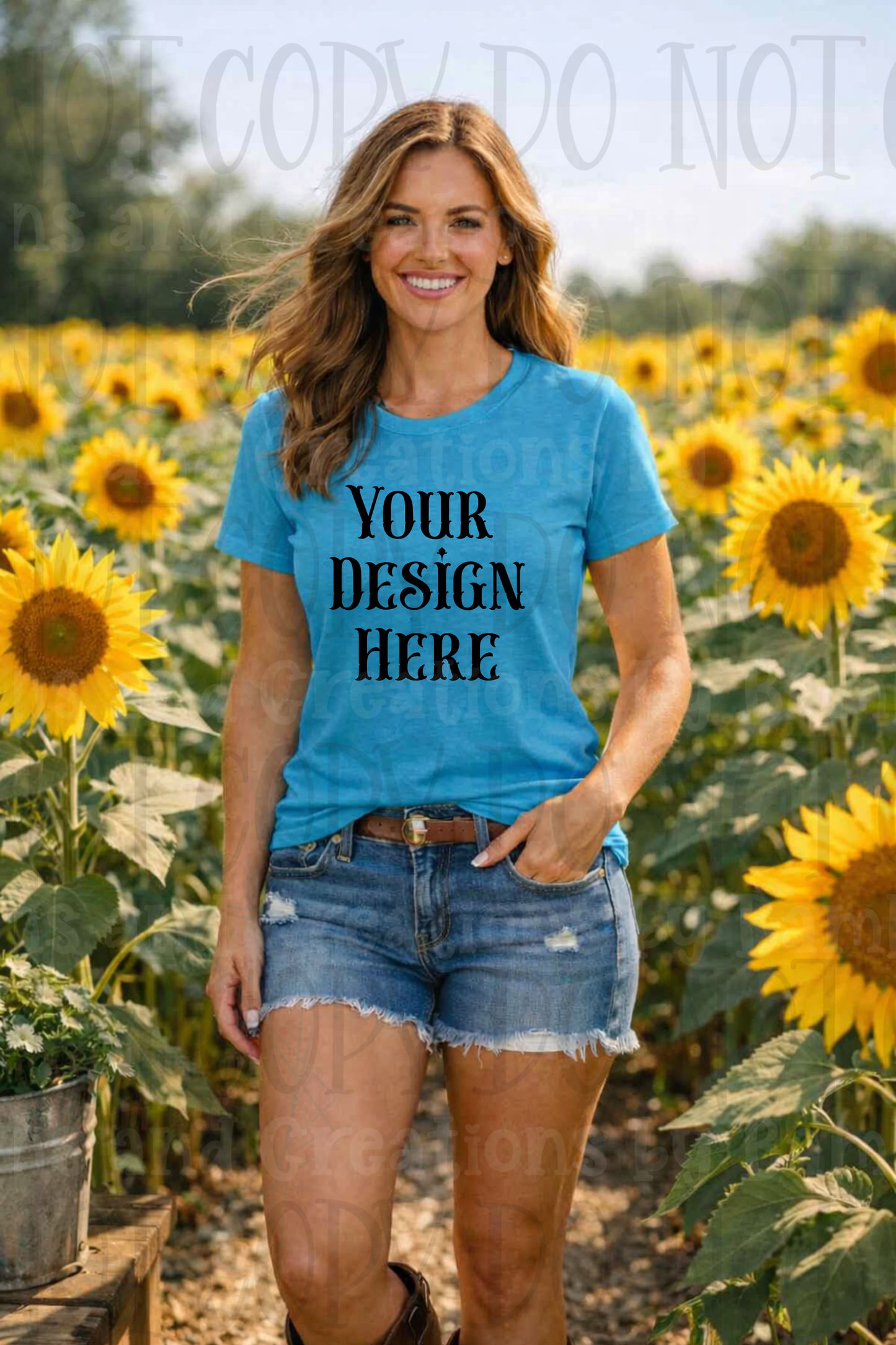 Western Mama in Fields Apparel Mock Ups (Bella Canvas, Comfort Colors, and Gildan Brands)