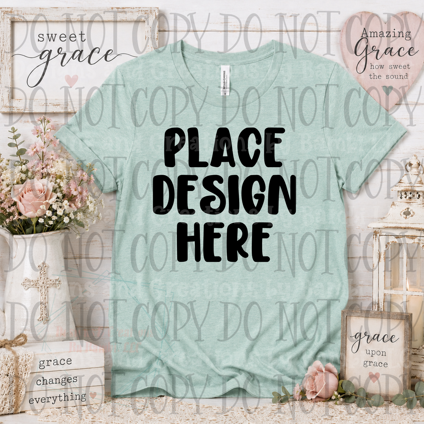 Sweet Grace Themed Apparel Mock Ups (Bella Canvas Brand Only)