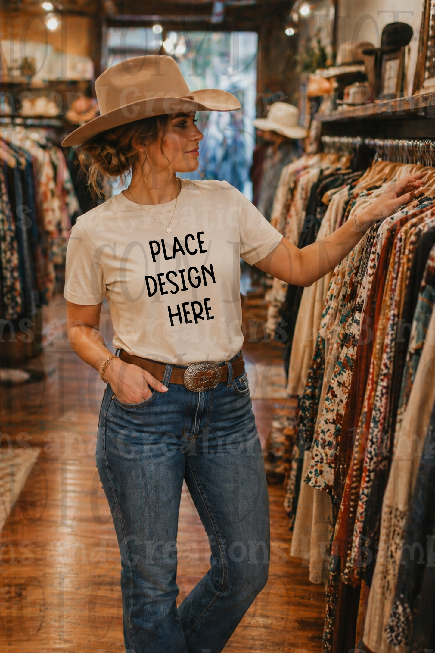 Western Mama Themed Apparel Mock Ups (Bella Canvas, Comfort Colors, and Gildan Brands)