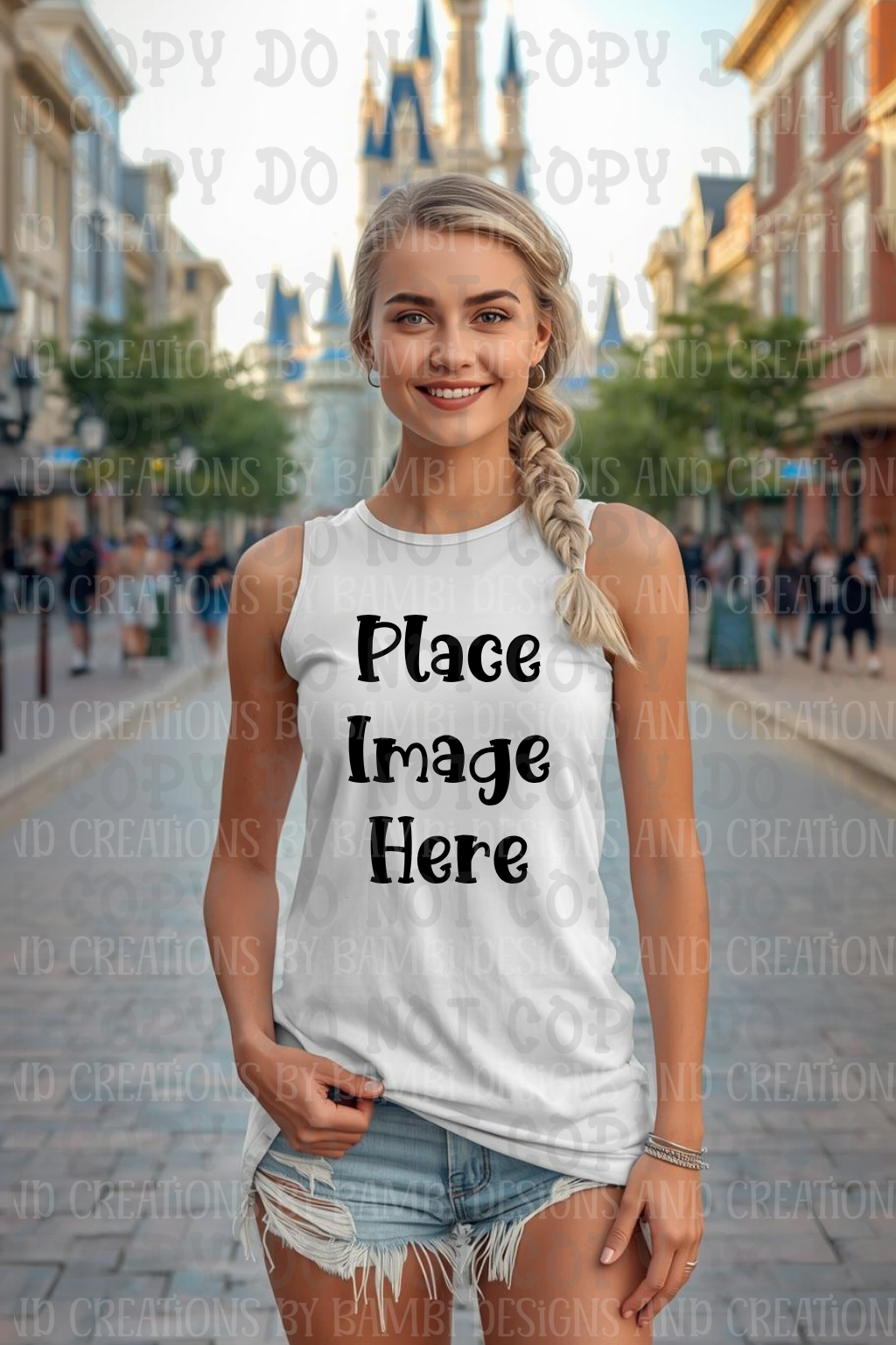 Variety of Theme Park Gildan Tank Top Apparel Mock Ups