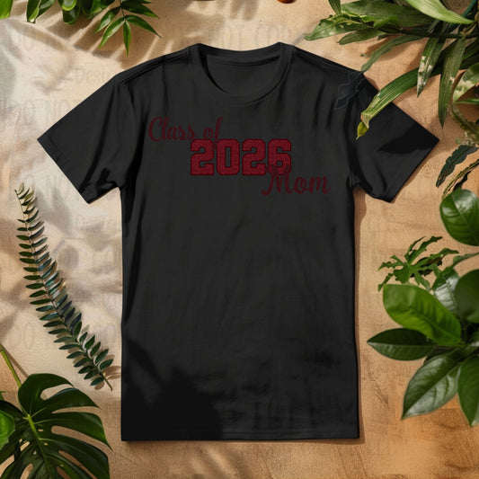 Class of 2026 Mom Maroon with Maroon Outline and Maroon Font