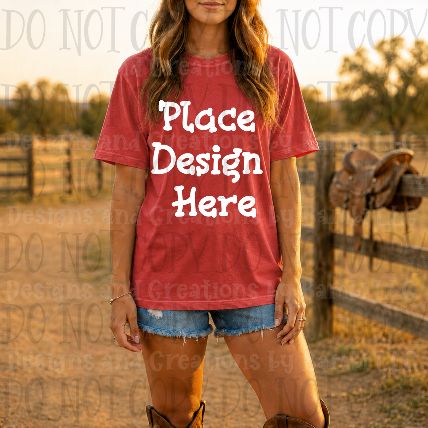 Variety of Western Style Themes and Scene Apparel Mock Ups (Various Brands)