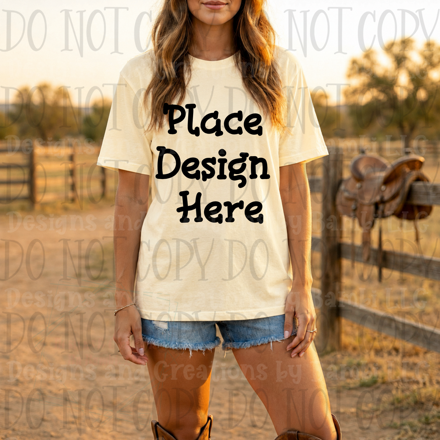 Variety of Western Style Themes and Scene Apparel Mock Ups (Various Brands)