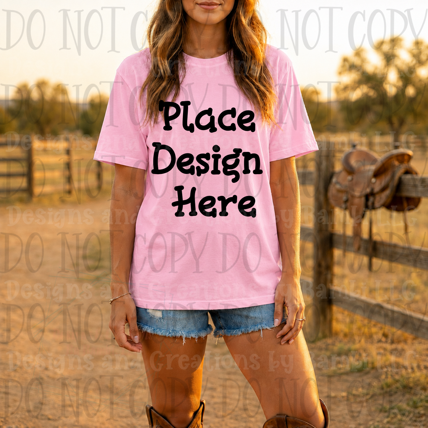 Variety of Western Style Themes and Scene Apparel Mock Ups (Various Brands)