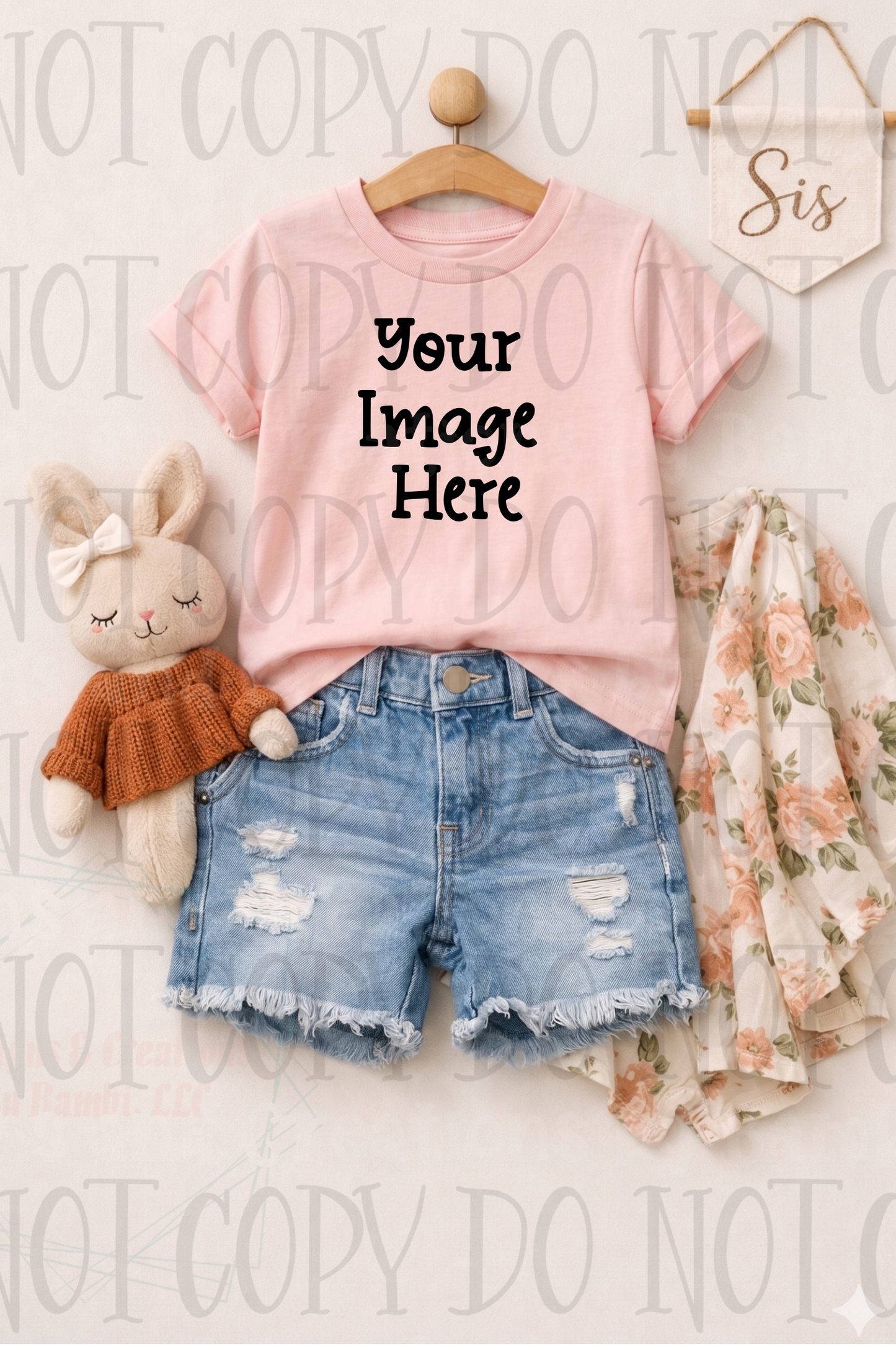 Little Girl Boutique Style Apparel Mock Ups (Gildan Brand)