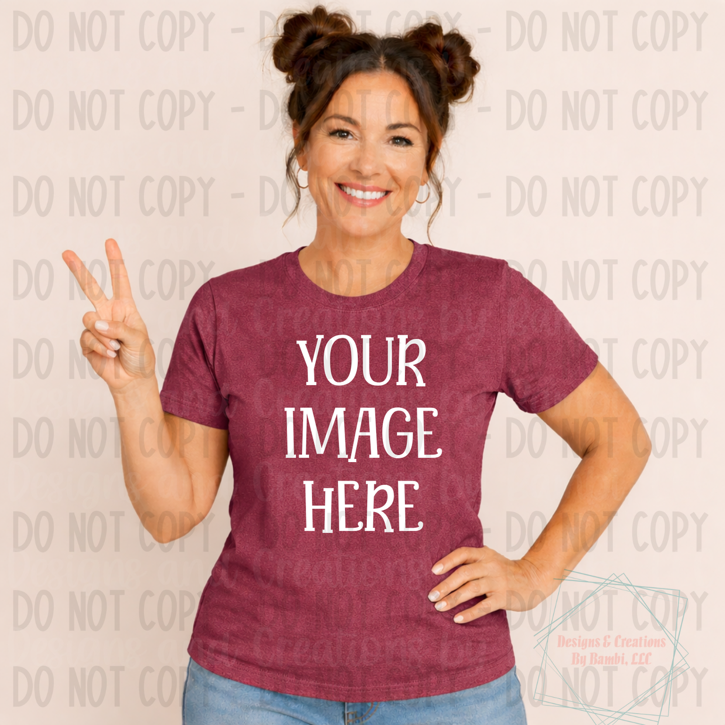 Generic Lifestyle with Peace Sign Gildan Apparel Mock Ups