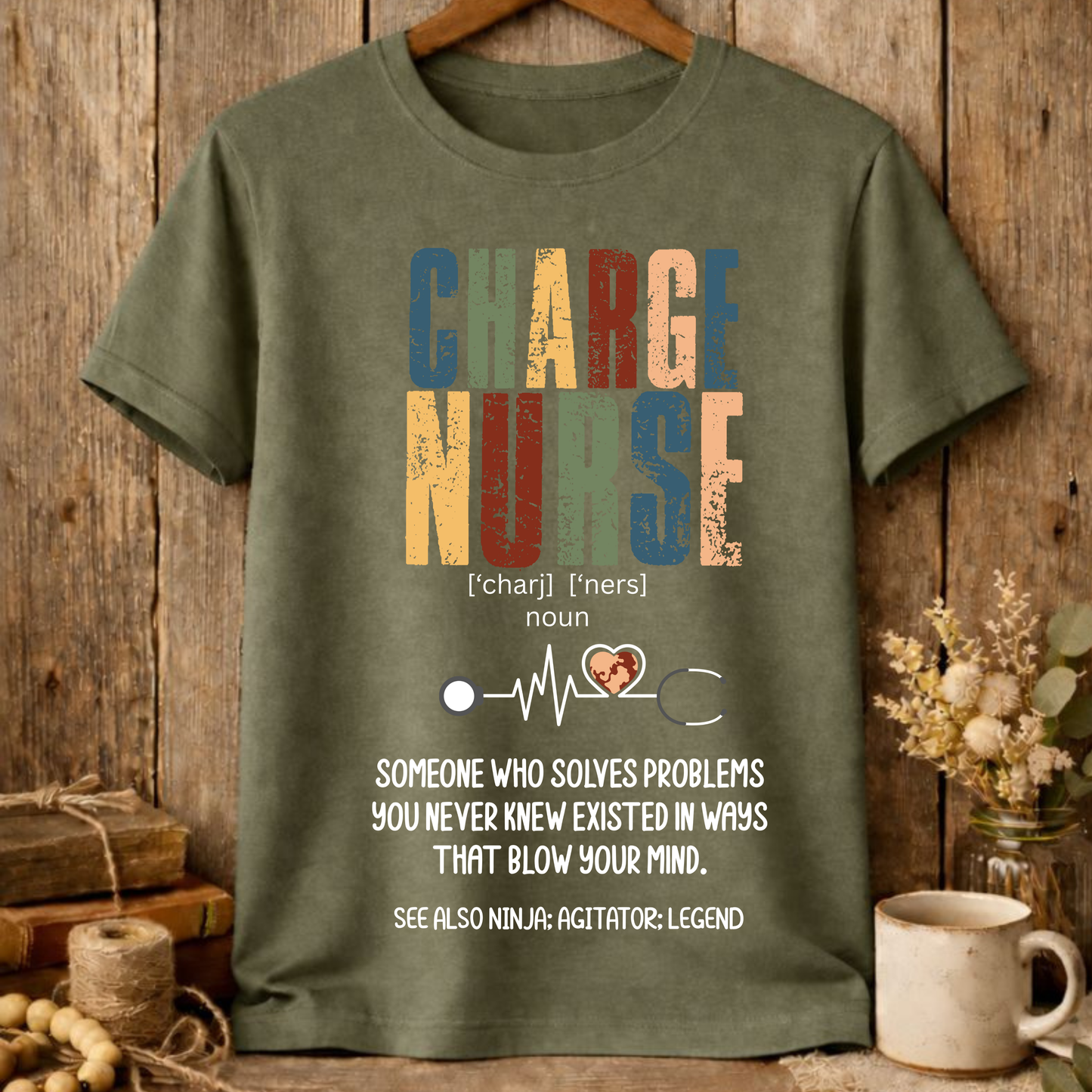 Charge Nurse Definition White Font