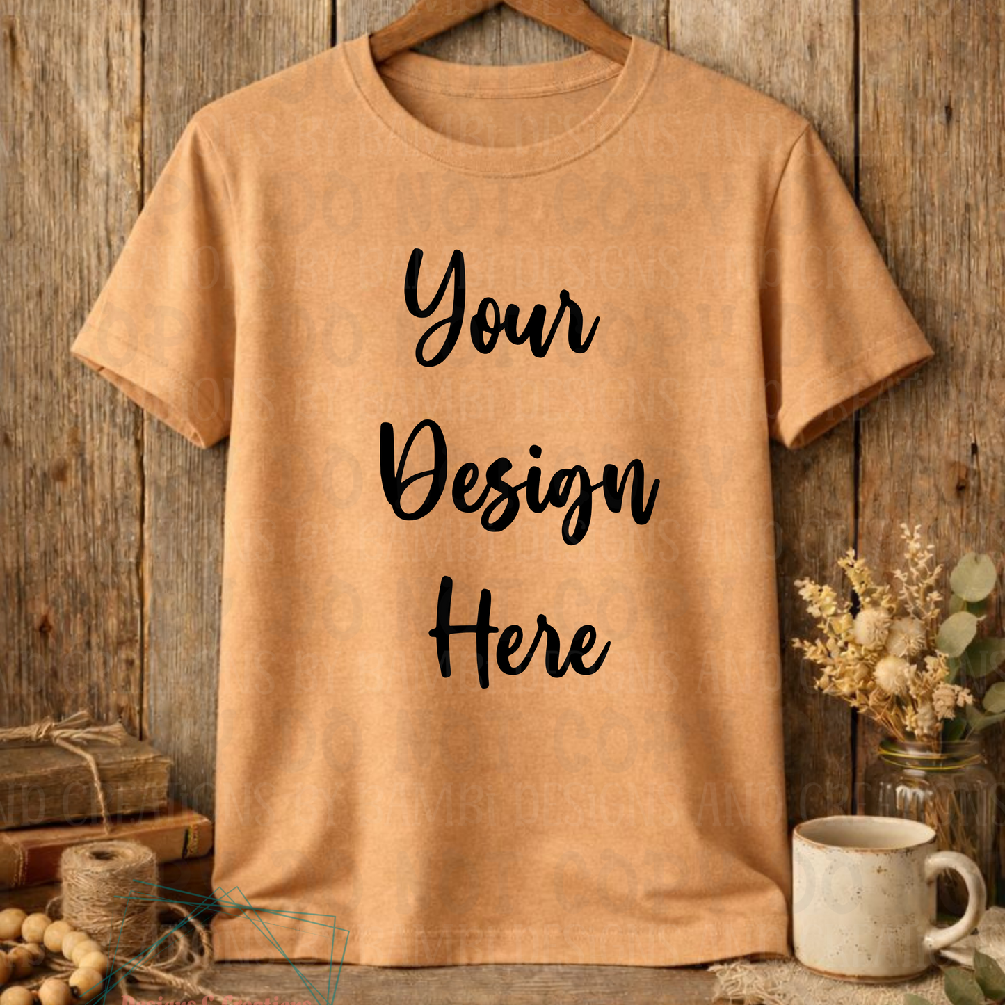 Rustic Hanging Tshirt Apparel Mock Ups