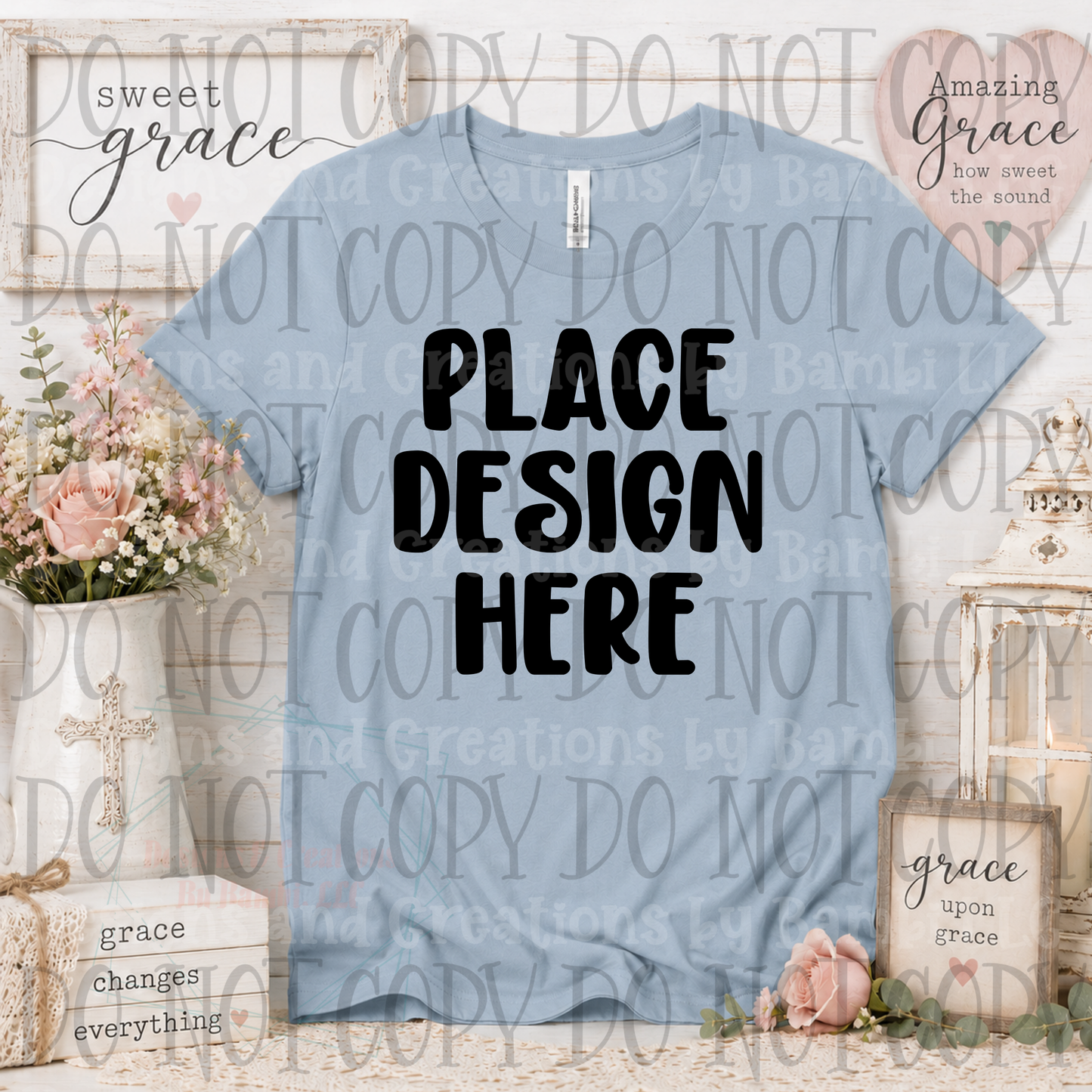 Sweet Grace Themed Apparel Mock Ups (Bella Canvas Brand Only)