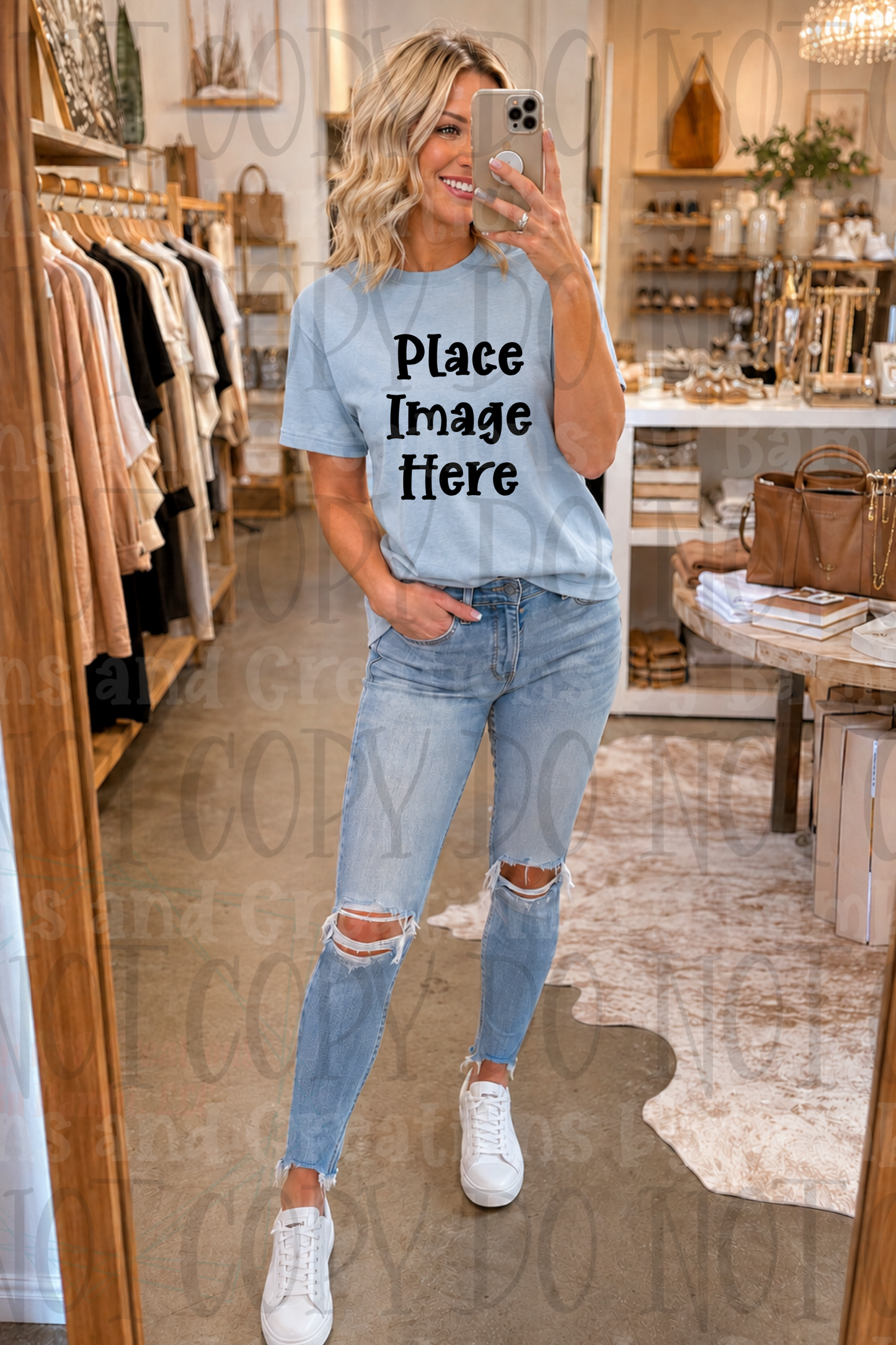 Variety of Boutique Style Shop Adult and Children Apparel Mock Ups (Various Brands)