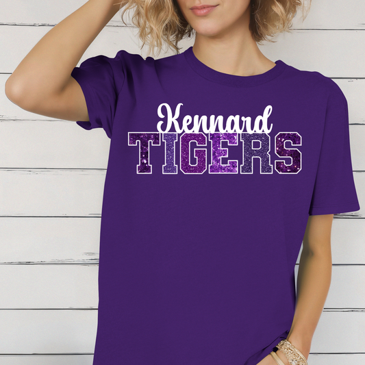Kennard Tigers in Multi Purple Shades with White Outline