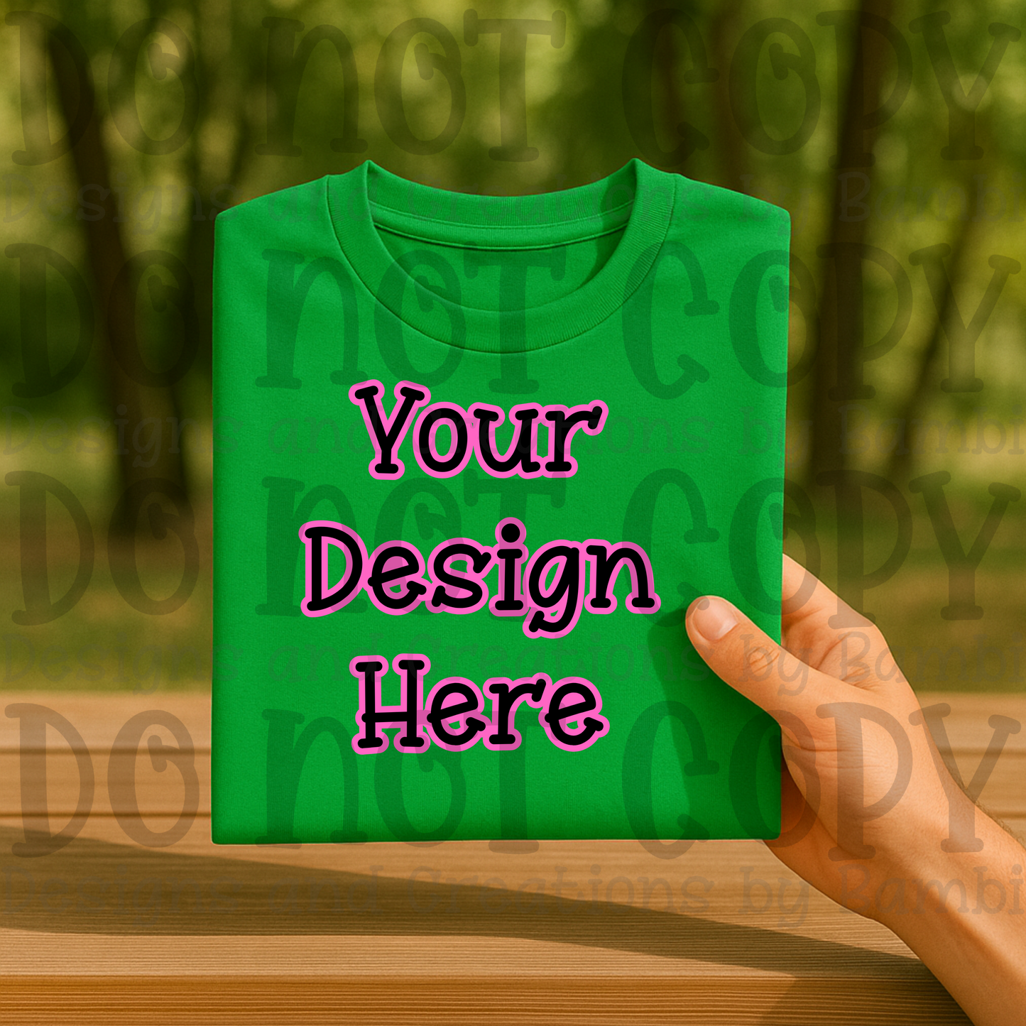 Lifestyle Holding Folded Tshirt Apparel Mock Ups