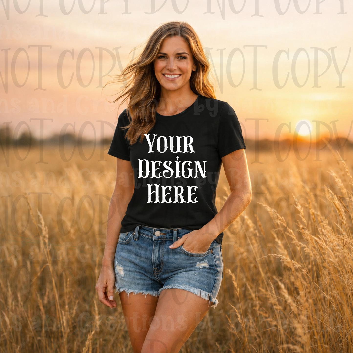 Western Mama in Fields Apparel Mock Ups (Bella Canvas, Comfort Colors, and Gildan Brands)