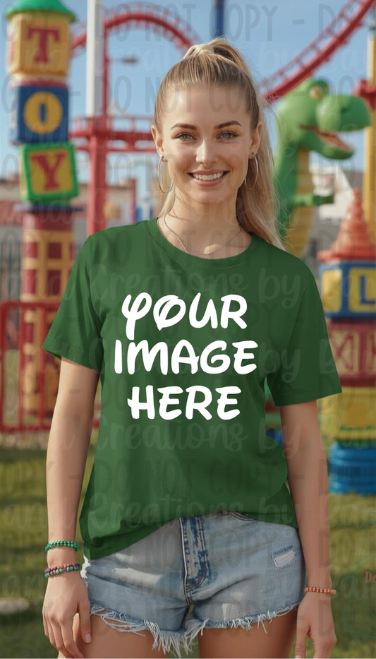 Toy Themed Park Gildan Apparel Mock Ups