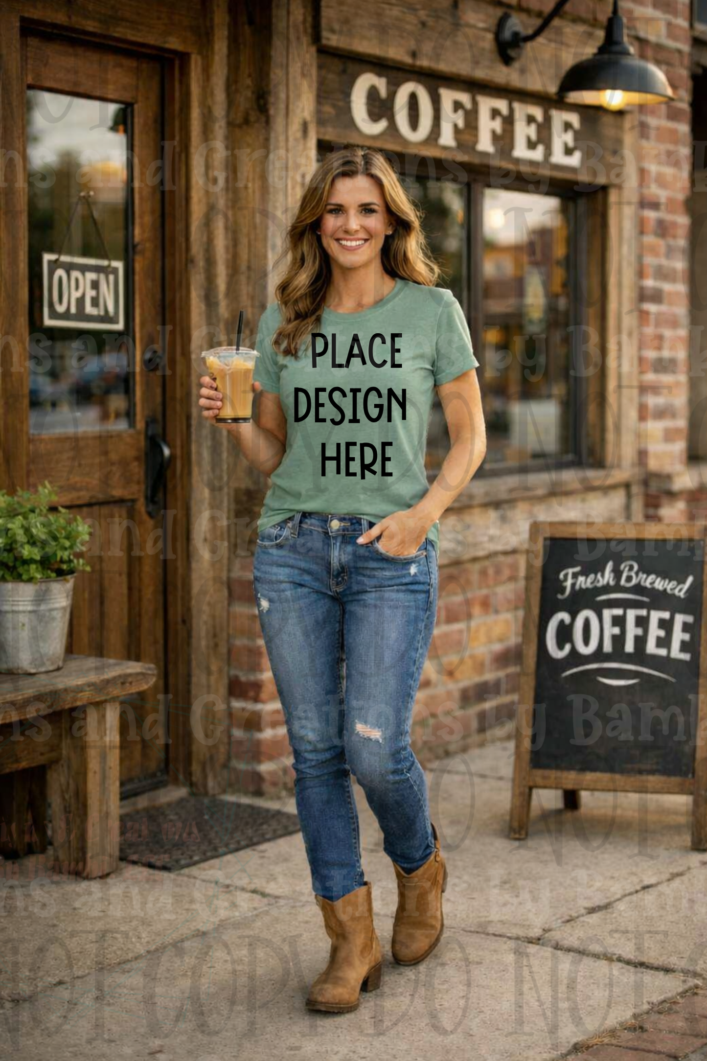 Western Mama Themed Apparel Mock Ups (Bella Canvas, Comfort Colors, and Gildan Brands)