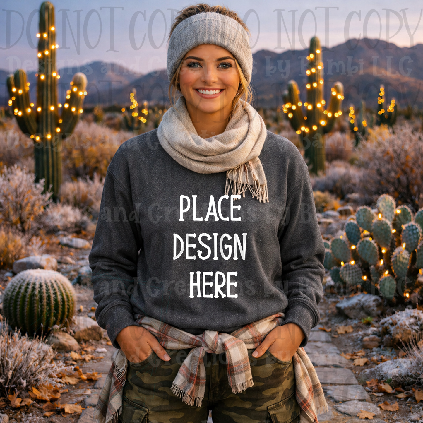 Desert Scene Apparel Mock Ups (Gildan Brand)
